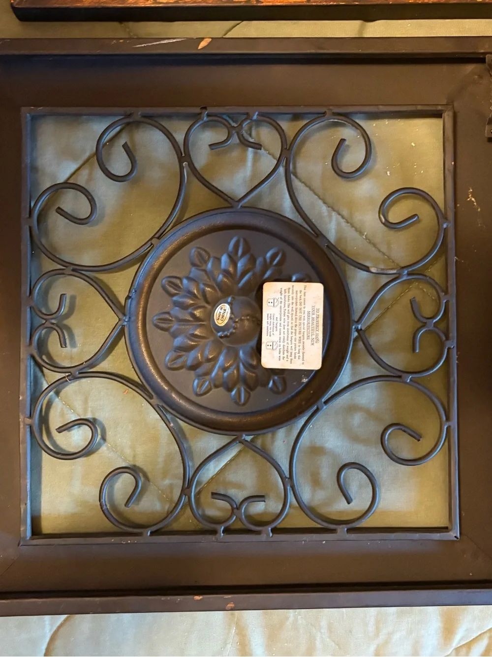 Copper and Black Ornamental Wall Decor Panel - set of 2